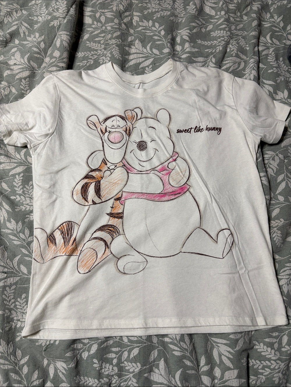 Disney White Winnie the Pooh & Tigger Graphic T-Shirt